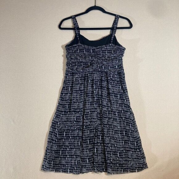 The Limited Dress Sz Med Black Print Babydoll Tank Ruffle Sweetheart Front - Picture 6 of 11